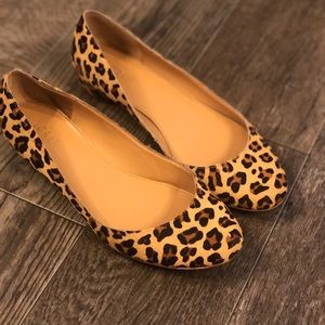 J. Crew leopard flats